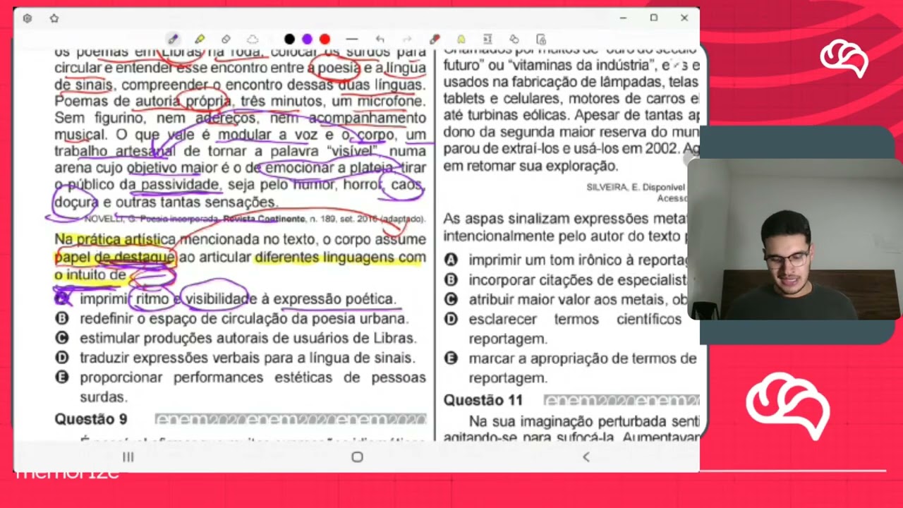 Resolução em Vídeo — Questão 8 ENEM 2020