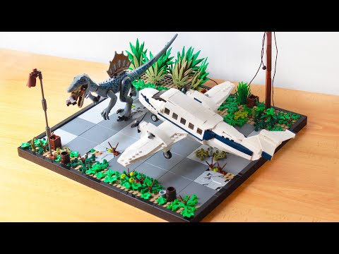 Lego Jurassic Park III Spinosaurus and plane MOC