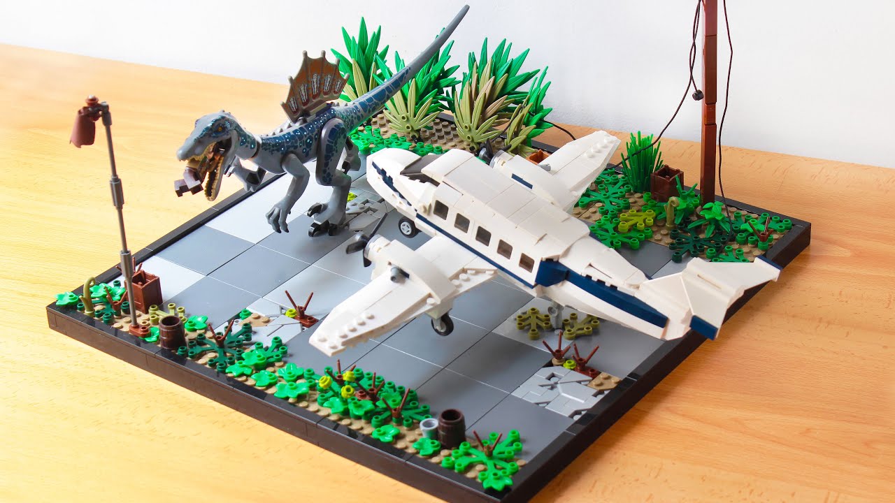 Lego Jurassic Park III Spinosaurus and plane MOC
