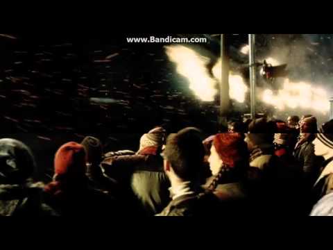 Wojna światów scena z pociągiem w płomieniach