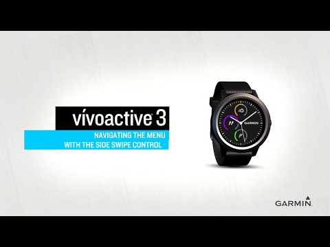 Garmin Vivoactive 3  Navigating the Menu with the Side Swipe Control