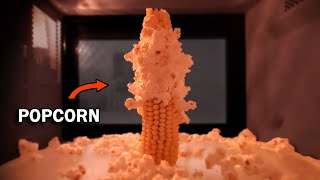 Popping corn on the cob in the microwave
