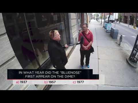 In what year did the “Bluenose” first appear on the dime? | OUTBURST