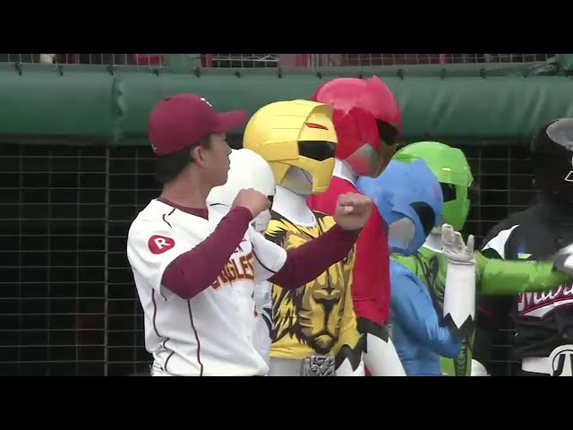 動物戦隊ジュウオウジャーと応援戦隊パ・レンジャーが試合前に登場!! さらに...？ 2016/5/4 E-M