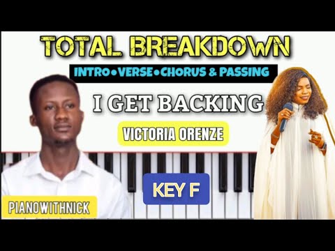 How To Play "I get backing" By Victoria Orenze Piano Lesson | I get backing by Victoria Orenze