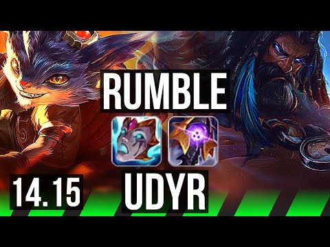 RUMBLE vs UDYR (JGL) | 72% winrate, 11/1/5, Legendary | NA Grandmaster | 14.15