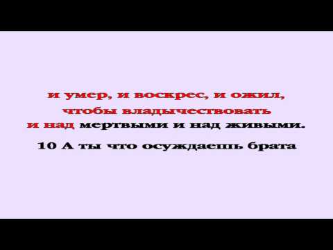 Видеобиблия. Послание Римлянам. Глава 14
