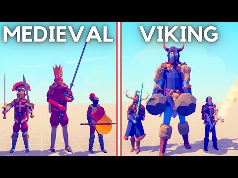 MEGA Medieval Team VS Viking+ Team | TABS