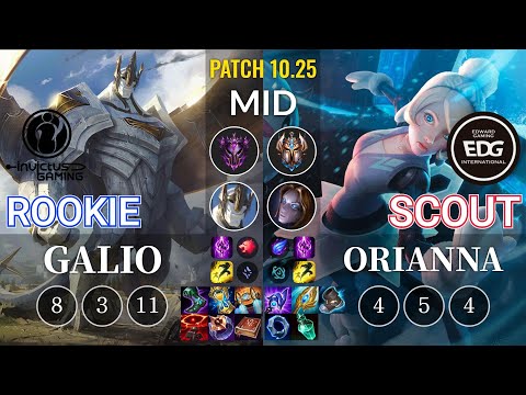 IG Rookie Galio vs EDG Scout Orianna Mid - KR Patch 10.25