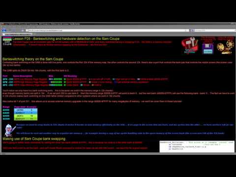Lesson P28 - Bankswitching and hardware detection on the Sam Coupe
