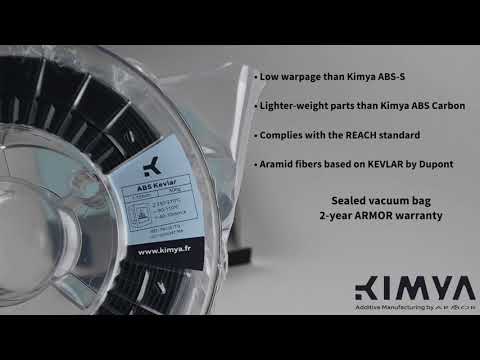 Filament 3D ABS Kevlar - Kimya - Résistance aux frottements et légèreté - 1,75mm - 500g - Noir_1