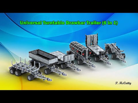 [MOC] LEGO Technic Universal 6 in 1 Turntable Drawbar Trailer (2022)