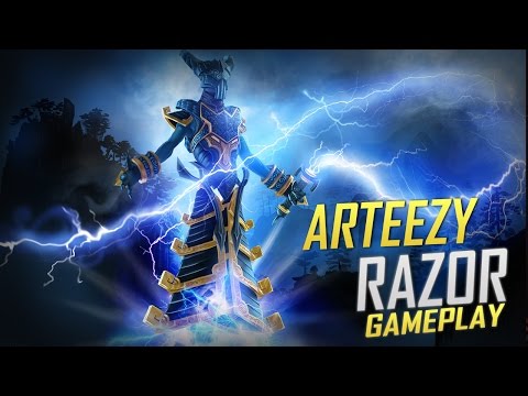 Arteezy playing Razor (Gameplay)