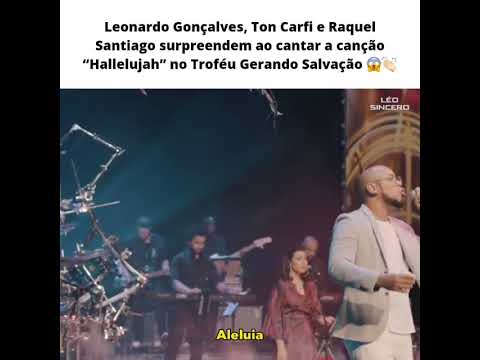 Tipografia gospel Troféu gerando salvação Leonardo Gonçalves, Ton Carfi e Raquel Santiago Hallelujah