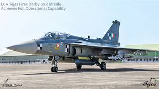 LCA Tejas LSP-7 Fires Derby BVR Missile: Missile Achieves Full Operational Capability