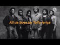 All us boys by ToTo lyrics