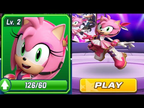 Sonic Forces - Popstar Amy New Runner Unlocked Upgraded Level 2 - 72 Characters Unlocked Gameplay