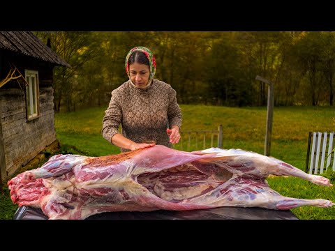 A woman living alone in the mountains roasted a whole lamb — but for what???