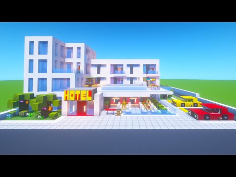 TSMC - Minecraft - Minecraft Tutorial: How To Make A Modern Hotel With a Roof Pool "2021 City Builds"