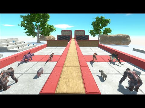 Dinosaurs, Infernals and Animal Race Through Blocks - Animal Revolt Battle Simulator