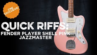 Video thumbnail for Fender Player Jazzmaster Shell Pink CME Exclusive | CME Quick Riffs | Tristan Huygen by Chicago Music Exchange