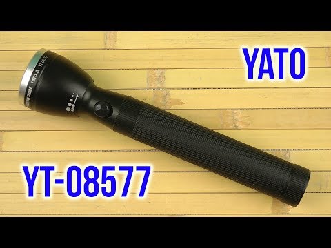 Фонарь диодный YATO (YT-08577) с батареей R14, 3 режима света, водонепроницаемый Фонарь диодный YATO (YT-08577) с батареей R14, 3 режима света, водонепроницаемый