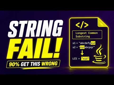 Find Longest Common Substring Between Two Strings Java Interview Question