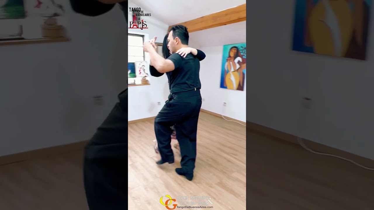 Video thumbnail for #tango Georgina Vargas Oscar Mandagaran musicality demo 1 online zoom lesson 13/3/2023 #tangodance