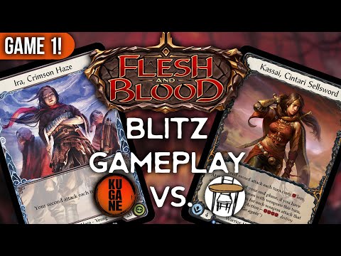 Ira (Control) vs Kassai (Aggro) Blitz Game 1/3 with Kugane Gaming! - Flesh and Blood TCG