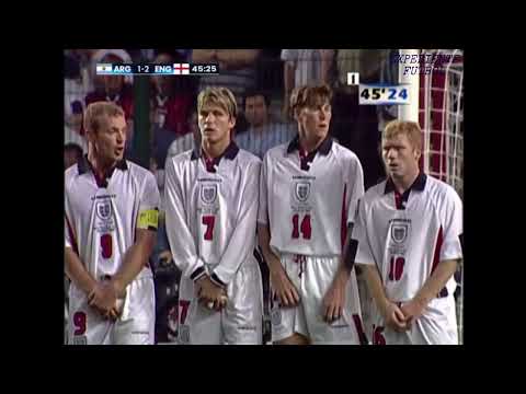 Gol del Pupi Zanetti a Inglaterra - Octavos de Final de la Copa del Mundo 1998 (HD)