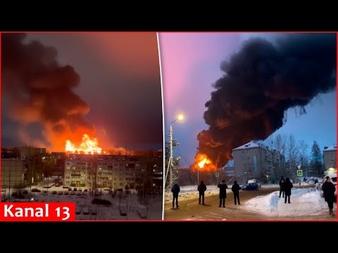 Ukraine set fire to Russia's main oil refinery and oil storage facility overnight