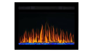 Електрокамін настінний / вбудовуваний ArtiFlame AF27WR з обігрівом і звуком горіння вогню