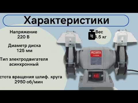 Миниатюра изображения товара Точильный станок Ресанта Т-125/200 (75/7/1)