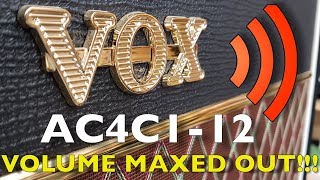 Video thumbnail for Vox AC4C1-12 at Full Volume by Landon Bailey