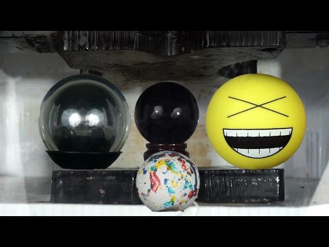 Exploding Balls Compilation | Obsidian | Fushigi | Jaw Breaker | Emoji |Crushed By Hydraulic Press Video