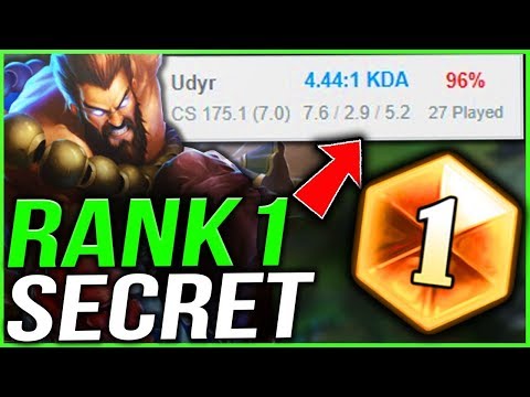 #1 UDYR WORLD TEACHES YOU HIS SECRET CLIMBING STRATEGY! RANK 1 UDYR GAMEPLAY! - League of Legends