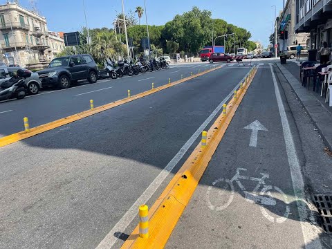 Cordoli da Boccetta al viale San Martino: nuova vita per le piste ciclabili del centro