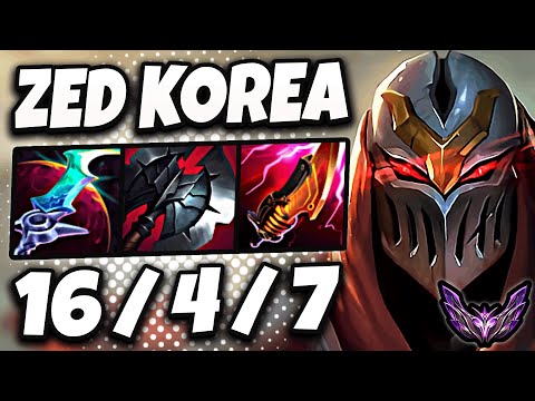 OTP Zed vs Akali [ MID ] Lol Korea Master Patch 25.18