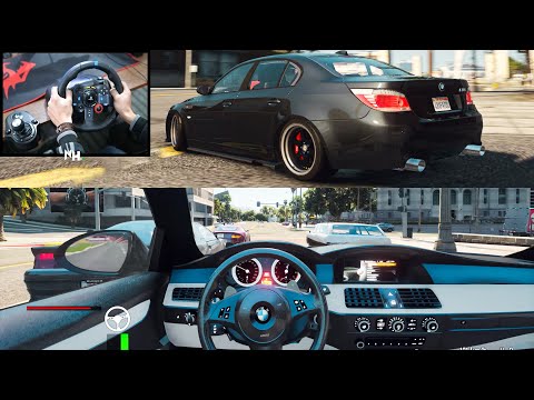 Crazy POV Driving BMW M5 E60 - GTA 5 | Logitech g29 + Shifter