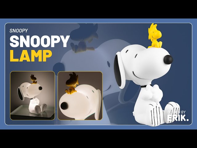 Vídeo relacionado con Grupo Erik Lampara Snoopy - Lampara mesita de noche o de Escritorio | Peanuts Snoopy Regalos : Luz Nocturna infantil como Decoracion Habitacion Juvenil (USB/Pilas)