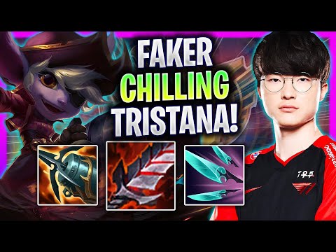FAKER CHILLING WITH TRISTANA! - T1 Faker Plays Tristana Mid vs Leblanc! | Season 2024