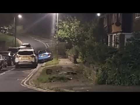 Car abandoned in Mile Oak after crashing into road sign