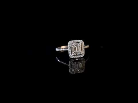 18ct White Gold 0.70ct Diamond Cluster Dress Ring