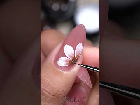 FLOWER NAILART SIMPLE DESIGN SHORT #Shorts #nail #nails #nailart #nailarts