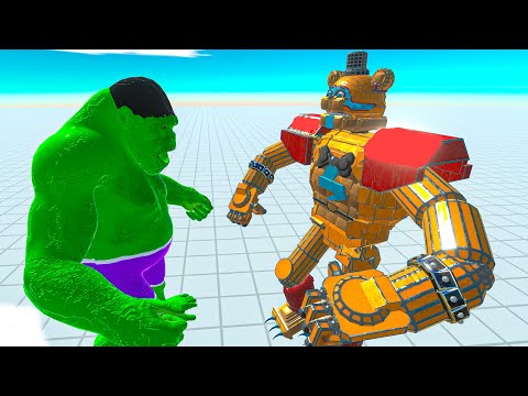 HULK GORO vs FREDDY FNAF  Death Run Group - Animal Revolt Battle Simulator