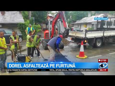 Dorel este de neoprit! Cum se face asfaltarea în Iași