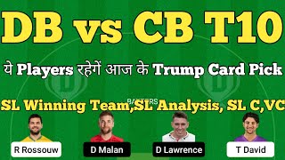 db vs cb dream11 prediction | db vs cb abu dhabi t10 league 2022 | dream11 team of today match