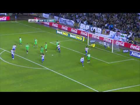 La Liga | Gol de Riki (2-2) en el Deportivo de la Coruña-Real Betis | 02-12-2012 | J14