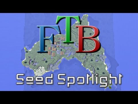 Minecraft Feed the Beast Unleashed Seed - Spawn Island Village!