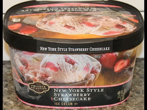 Private Selection (Kroger Brand) New York Style Strawberry Cheesecake Ice Cream Review